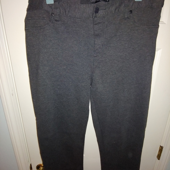 EUC Plus Size Calvin Klein Jeans Gray 5-Pocket Stretch Ponte Jeggings – Size 16 - Picture 8 of 10